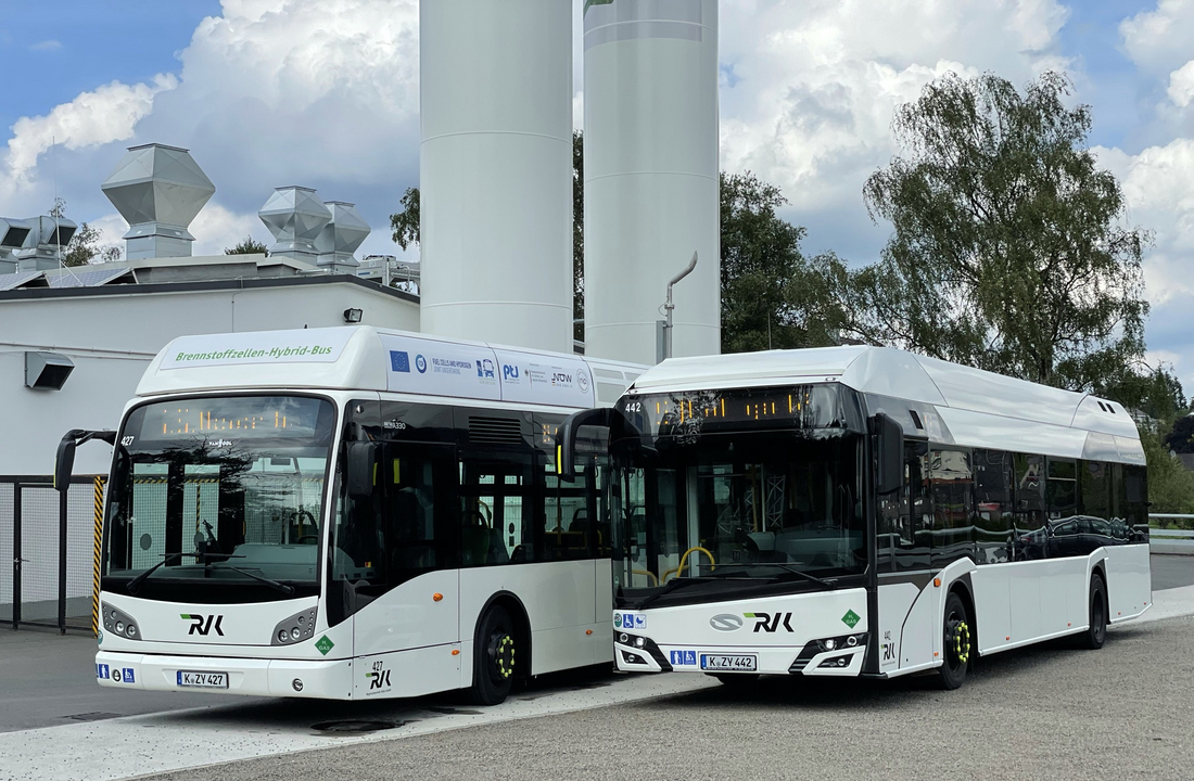 Die RVK-Wasserstoffbusse gehören zu den vielen Mobilitätsangeboten im Kreis – und es steht ein solcher Bus auf dem Mobilitätsfest zur Anschauung bereit