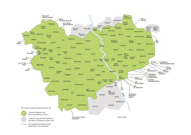 Tarifraum des Rheinlandtarifs