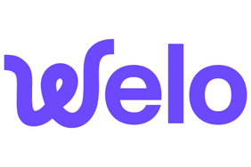 Das Bild zeigt das Logo des Fahrradmietsystems Welo mit einem geschwungenen W