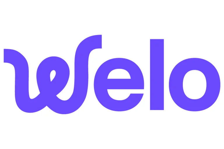 Das Bild zeigt das Logo des Fahrradmietsystems Welo mit einem geschwungenen W