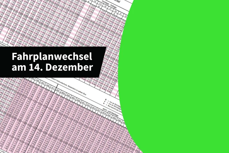 Die Grafik zeigt einen Fahrplan der RVK