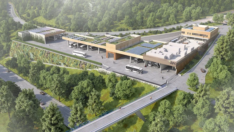 Visualisierung des Grünen Mobilhofs